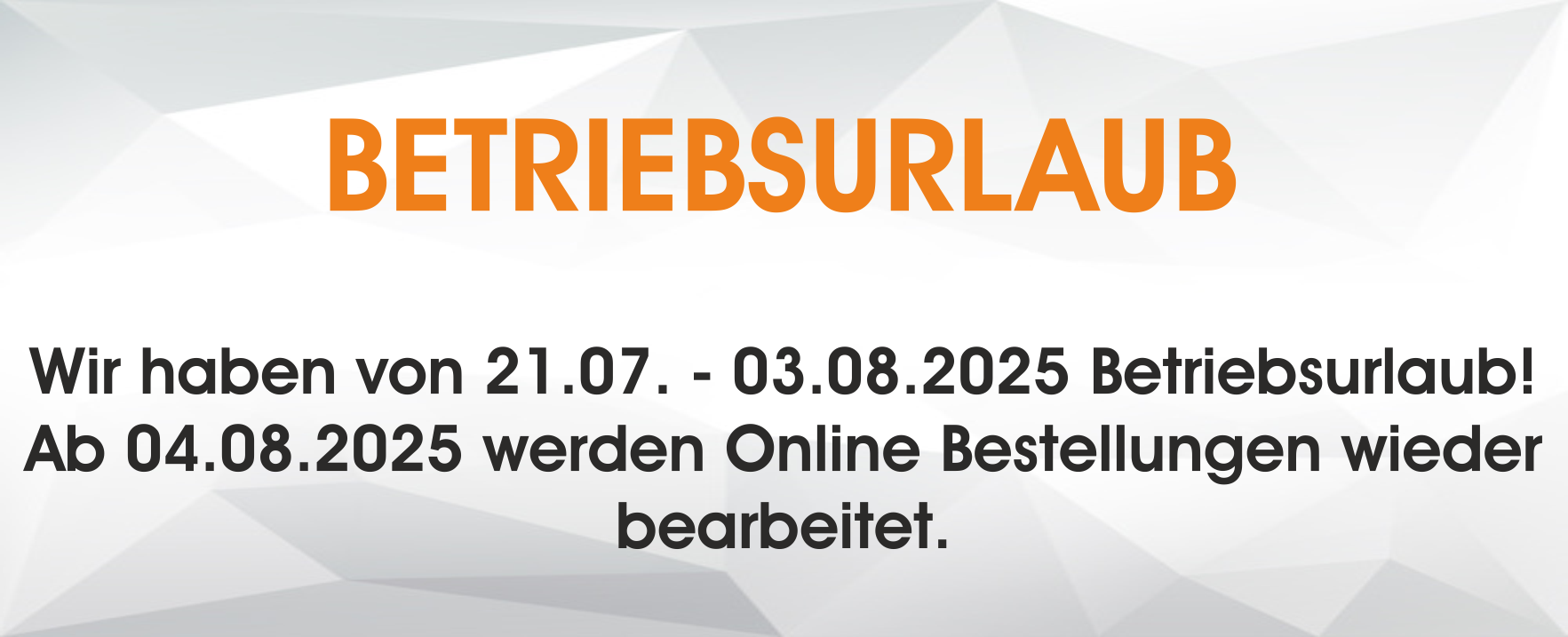 Betriebsferien